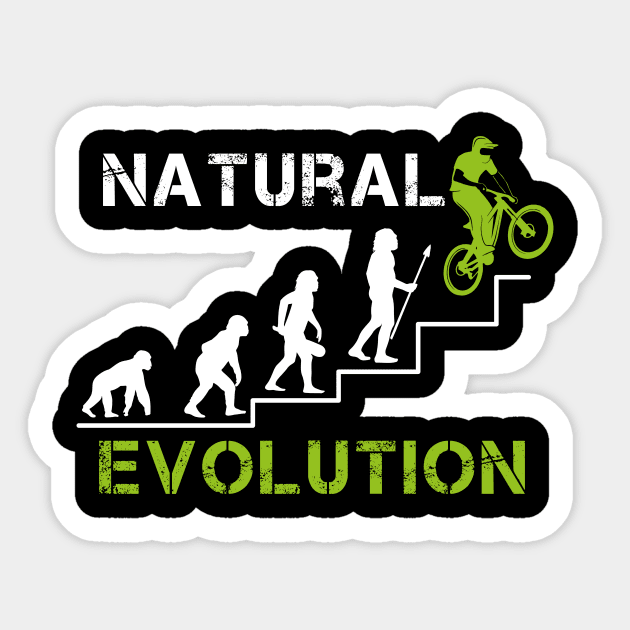 Mountain Bike Evolution MTB Downhill Freeride Biking Sports Sticker by FunnyphskStore